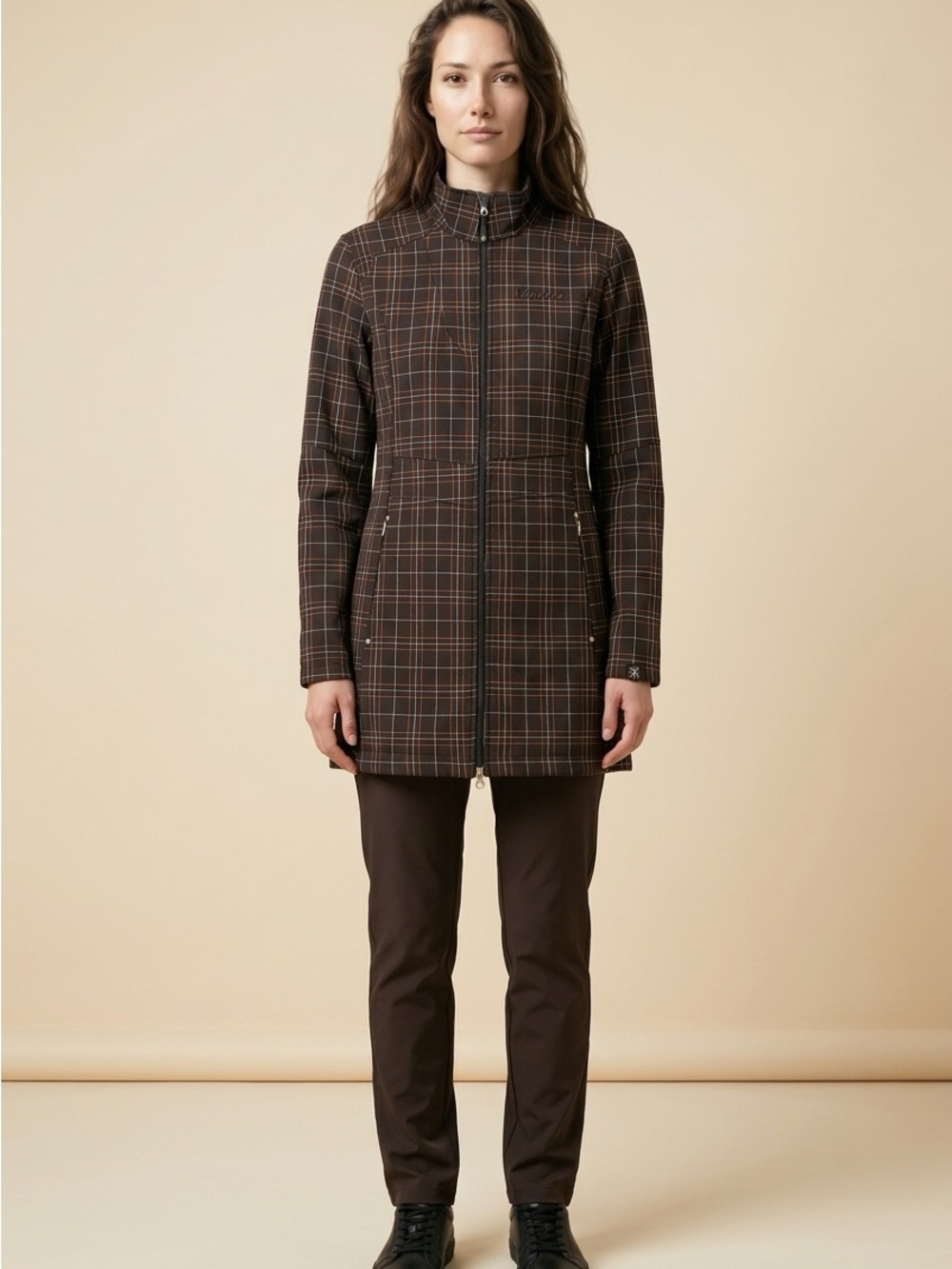 Vuarnet Brown Plaid Raincoat